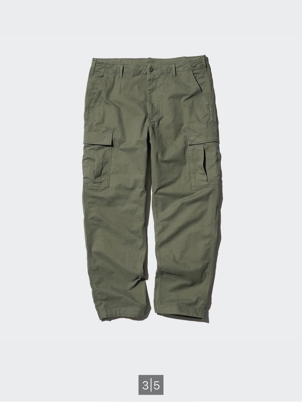 UNIQLO U Utility Cargo Pants – Olive Green – Size L (33-36” Waist)
